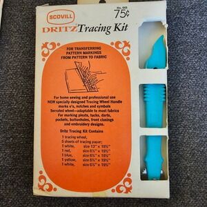 Vintage Dritz Tracing Kit Scovill No. 645 Sewing Pattern Transfer